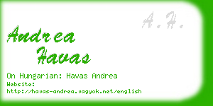 andrea havas business card